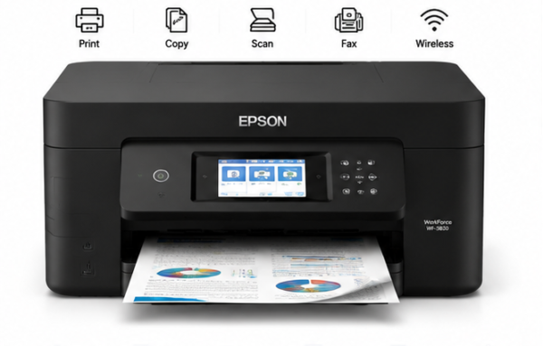 Epson WorkForce WF-3820 Wireless All-in-One Printer